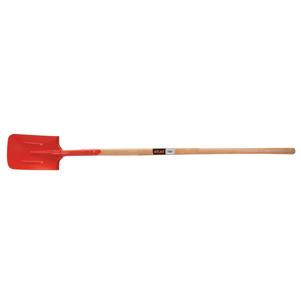 Atlas Trade Post Hole FSC® Timber Long Handle ribbed Shovel